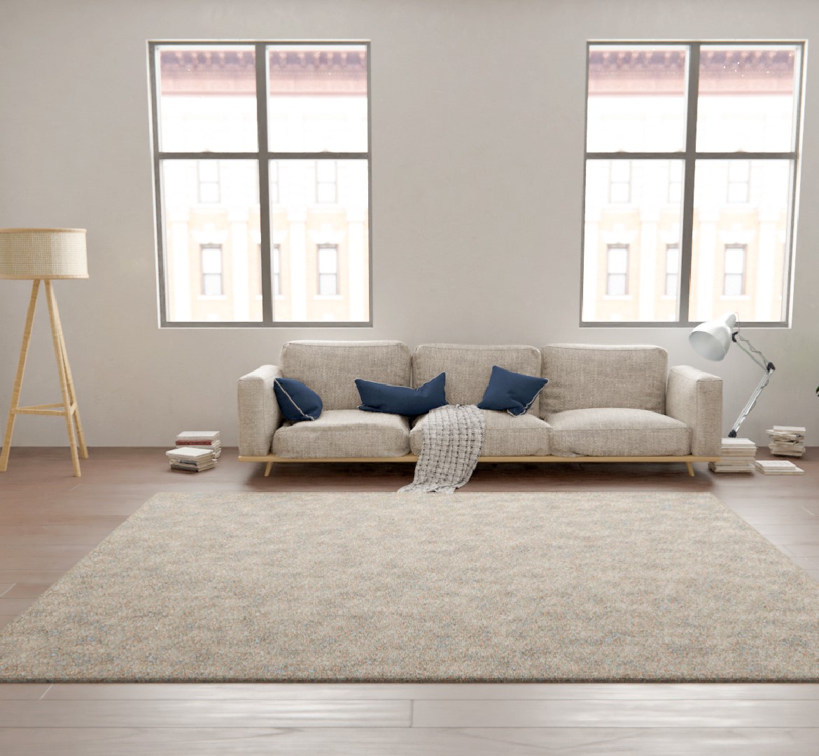 Cómo combinar sofá y alfombra para un salón de revista - woop rugs